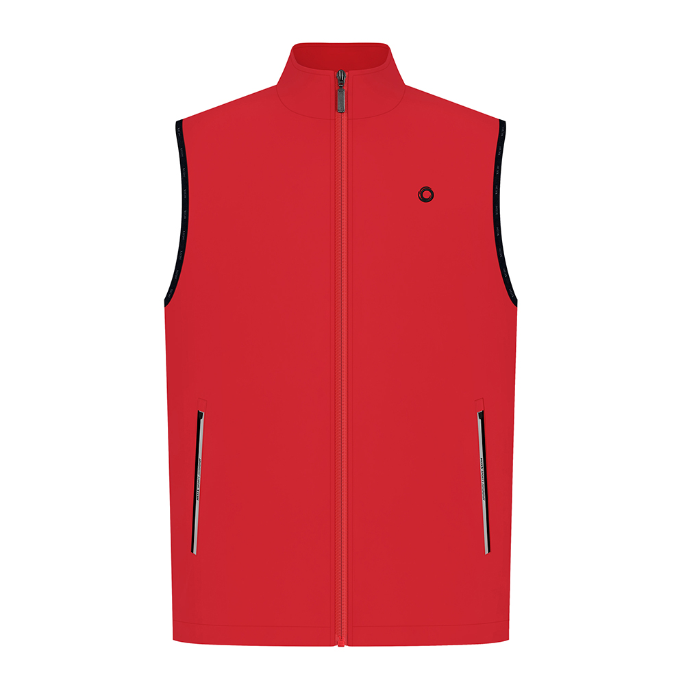 Stand Collar Woven Vest For Men